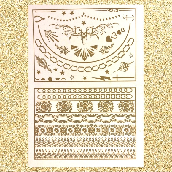 NWT Temporary Tattoo Bundle, Gold & Silver Metallic + More! - Picture 8 of 14